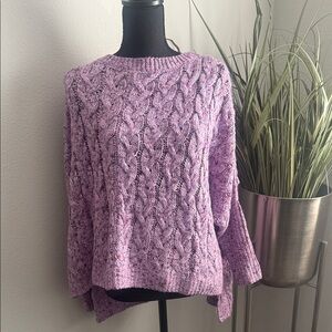 Free People NWT Lavender Cable Knit Cozy Sweater Size XS